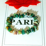 Natural Crystal Stone Bracelet Irregular Reiki Lucky Elastic Bracelet Ladies Fashion Strawberry Crystal Amethyst Jewelry