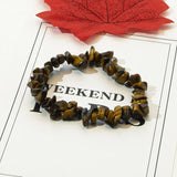 Natural Crystal Stone Bracelet Irregular Reiki Lucky Elastic Bracelet Ladies Fashion Strawberry Crystal Amethyst Jewelry
