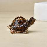 Natural Crystal Turtle, Composed of Crystal Fragments and Resin, Is an Ideal Gift for Home Decoration.