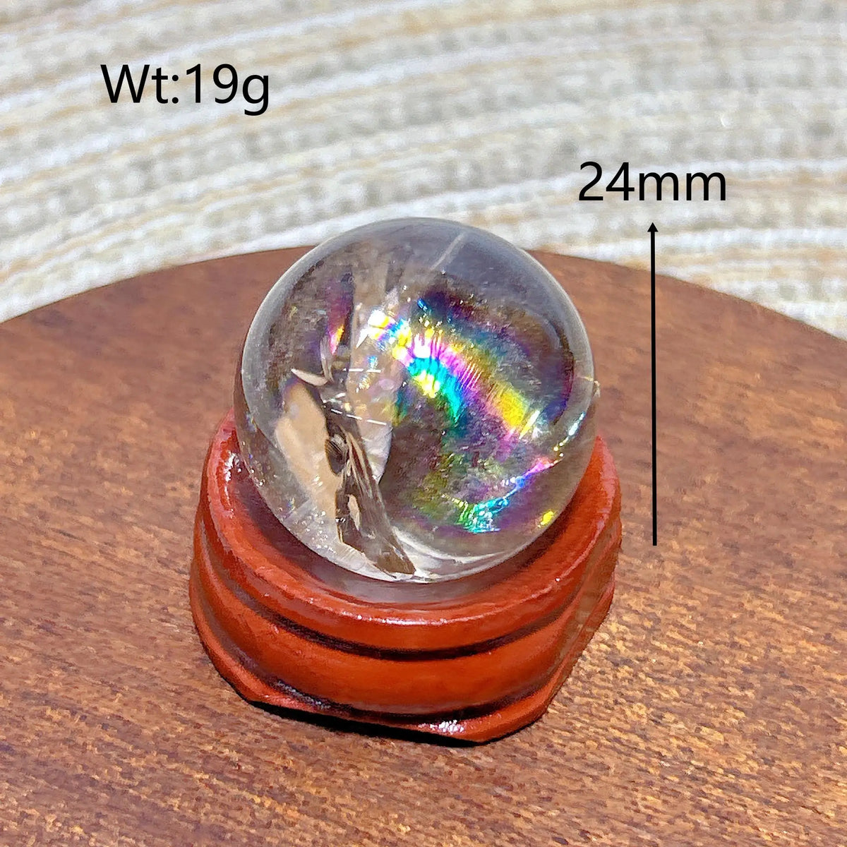 Natural Crystals Smokey Quartz Mini Rainbow Sphere Cute Size Carckle Ball Home Decorations Polished Mineral Energy Precious Gift
