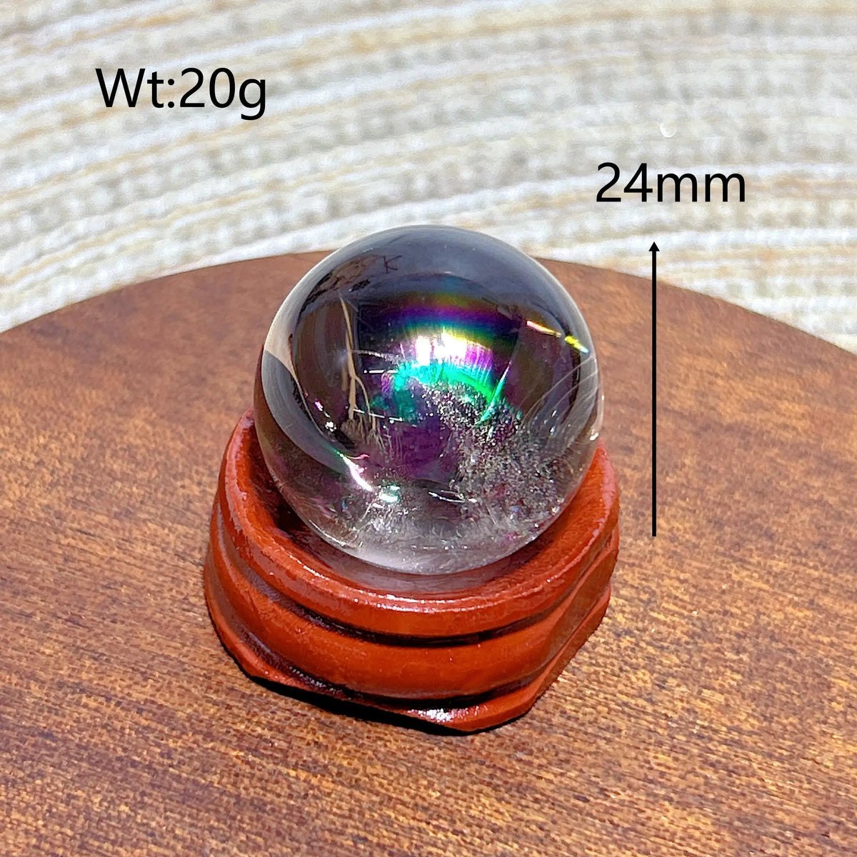 Natural Crystals Smokey Quartz Mini Rainbow Sphere Cute Size Carckle Ball Home Decorations Polished Mineral Energy Precious Gift