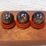 Natural Crystals Smokey Quartz Mini Rainbow Sphere Cute Size Carckle Ball Home Decorations Polished Mineral Energy Precious Gift