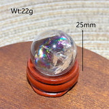 Natural Crystals Smokey Quartz Mini Rainbow Sphere Cute Size Carckle Ball Home Decorations Polished Mineral Energy Precious Gift