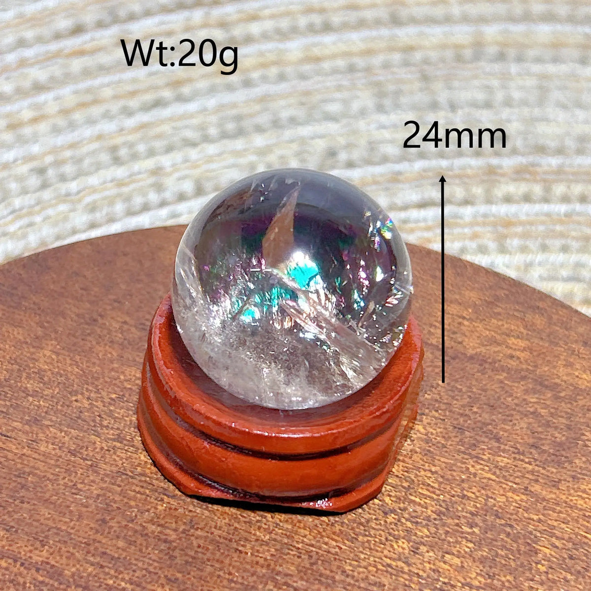 Natural Crystals Smokey Quartz Mini Rainbow Sphere Cute Size Carckle Ball Home Decorations Polished Mineral Energy Precious Gift