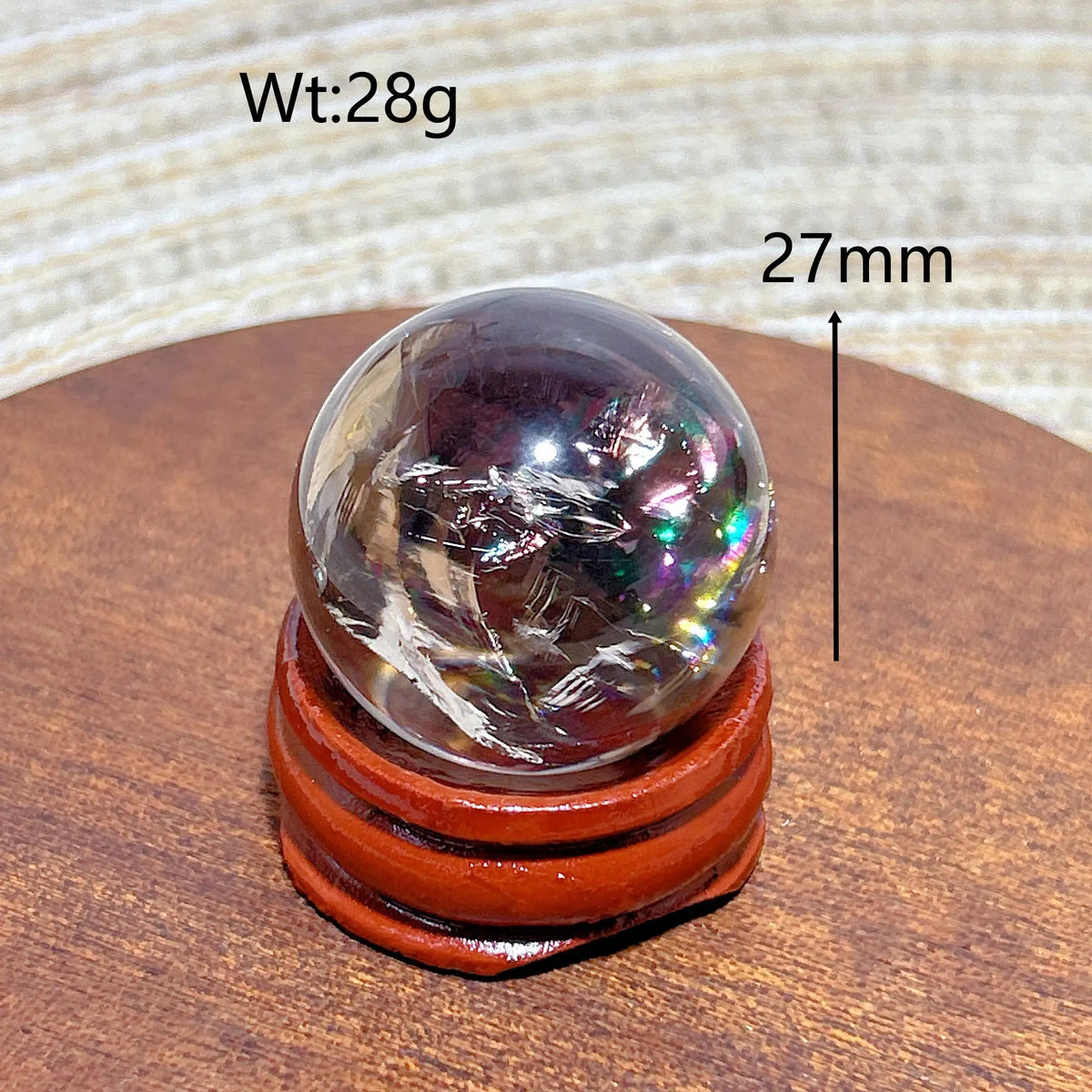 Natural Crystals Smokey Quartz Mini Rainbow Sphere Cute Size Carckle Ball Home Decorations Polished Mineral Energy Precious Gift