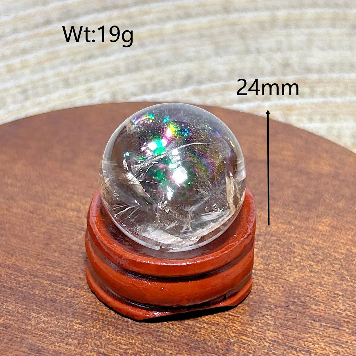 Natural Crystals Smokey Quartz Mini Rainbow Sphere Cute Size Carckle Ball Home Decorations Polished Mineral Energy Precious Gift