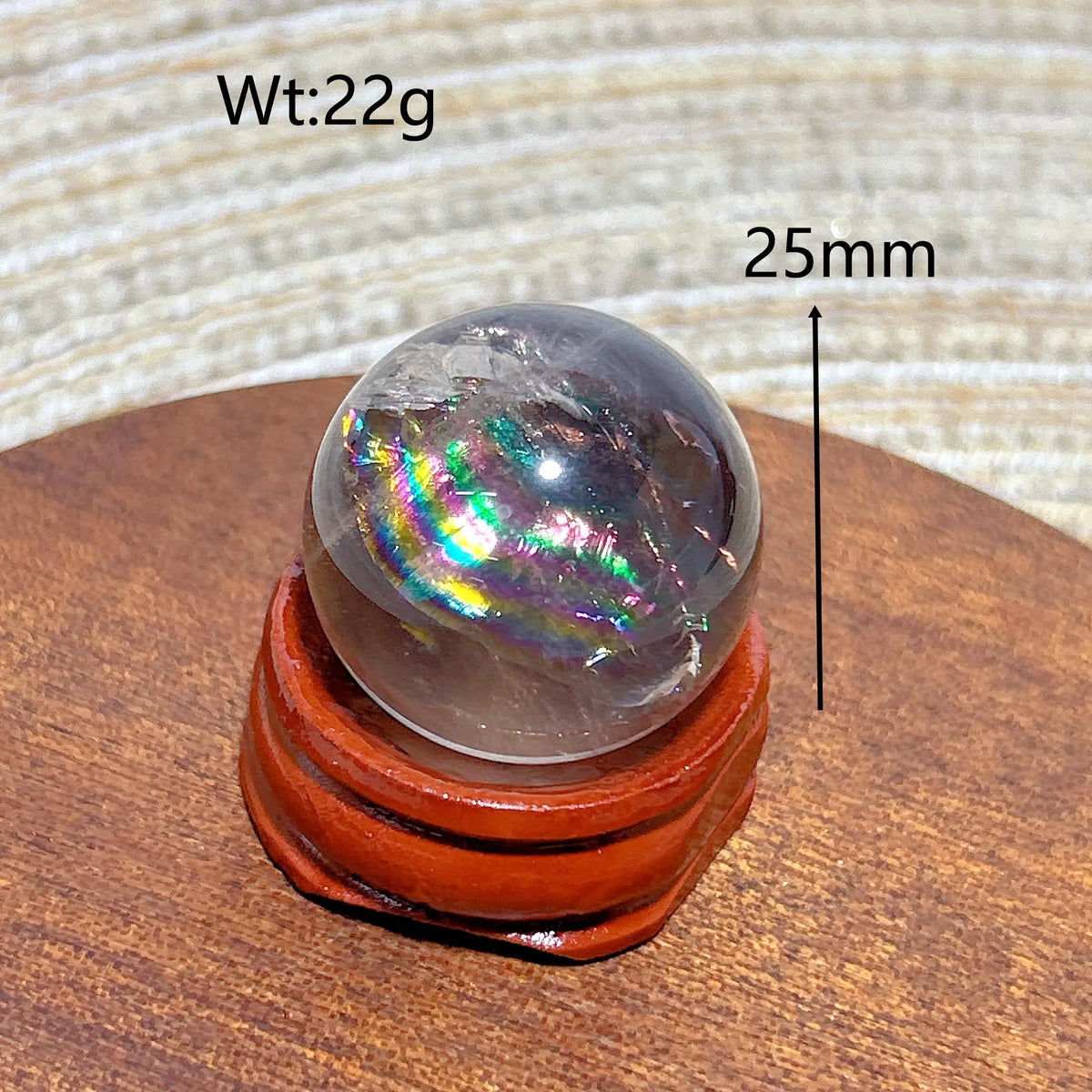 Natural Crystals Smokey Quartz Mini Rainbow Sphere Cute Size Carckle Ball Home Decorations Polished Mineral Energy Precious Gift