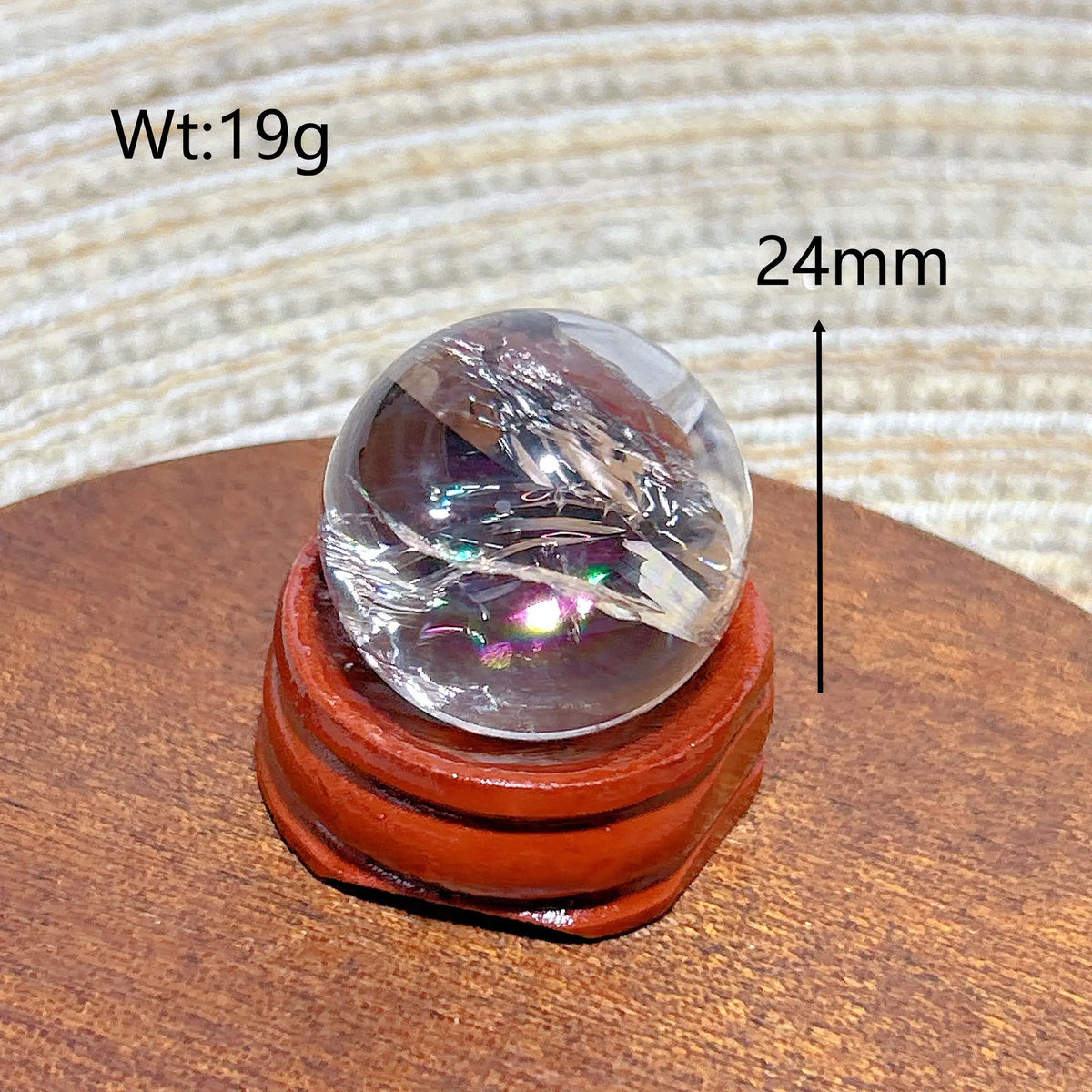 Natural Crystals Smokey Quartz Mini Rainbow Sphere Cute Size Carckle Ball Home Decorations Polished Mineral Energy Precious Gift