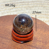 Natural Crystals Smokey Quartz Mini Rainbow Sphere Cute Size Carckle Ball Home Decorations Polished Mineral Energy Precious Gift