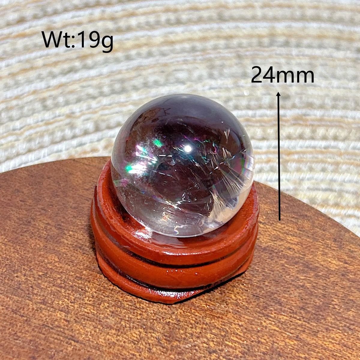 Natural Crystals Smokey Quartz Mini Rainbow Sphere Cute Size Carckle Ball Home Decorations Polished Mineral Energy Precious Gift