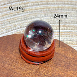 Natural Crystals Smokey Quartz Mini Rainbow Sphere Cute Size Carckle Ball Home Decorations Polished Mineral Energy Precious Gift