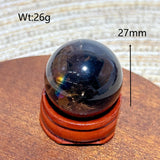 Natural Crystals Smokey Quartz Mini Rainbow Sphere Cute Size Carckle Ball Home Decorations Polished Mineral Energy Precious Gift