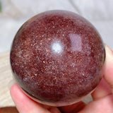 Natural Crystals Snowflake Strawberry Quartz Sphere BallEnergy Ornament Healing High Quality Home Decorations Room Decro Ore