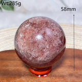 Natural Crystals Snowflake Strawberry Quartz Sphere BallEnergy Ornament Healing High Quality Home Decorations Room Decro Ore
