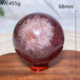 Natural Crystals Snowflake Strawberry Quartz Sphere BallEnergy Ornament Healing High Quality Home Decorations Room Decro Ore