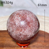 Natural Crystals Snowflake Strawberry Quartz Sphere BallEnergy Ornament Healing High Quality Home Decorations Room Decro Ore