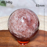 Natural Crystals Snowflake Strawberry Quartz Sphere BallEnergy Ornament Healing High Quality Home Decorations Room Decro Ore
