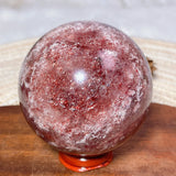 Natural Crystals Snowflake Strawberry Quartz Sphere BallEnergy Ornament Healing High Quality Home Decorations Room Decro Ore
