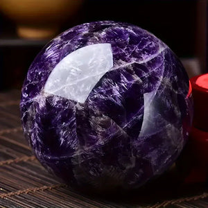 Natural Dream Amethyst Ball, Polished Aier Crystal Sphere, Home Decor, Holiday Gift B125