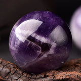 Natural Dream Amethyst Crystal Ball 70MM Reiki Quartz Globe Massaging Ball Energy Healing Stone Home Decoration Collection Gift