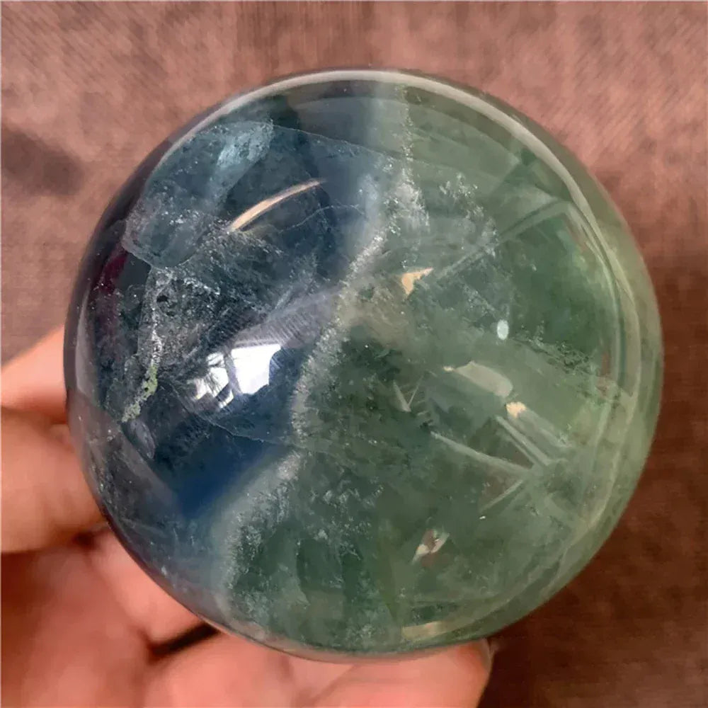 NATURAL Fluorite Quartz Crystal Ball Spheres Reiki Polished Massage Healing Exquisite Ore Souvenirs Gift Room Decor 1pc