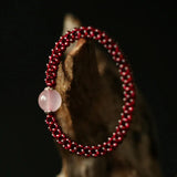Natural Garnet Stone & Pink Crystal & Agate & Amazonite Female Beads Bracelet Jewelry For Women Best Gifts Promotion