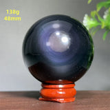 Natural Gem Rainbow Obsidian Mineral Crystal Ball Reiki Therapy Witchcraft Meditation Altar Divination Home Decoration Gift