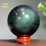 Natural Gem Rainbow Obsidian Mineral Crystal Ball Reiki Therapy Witchcraft Meditation Altar Divination Home Decoration Gift