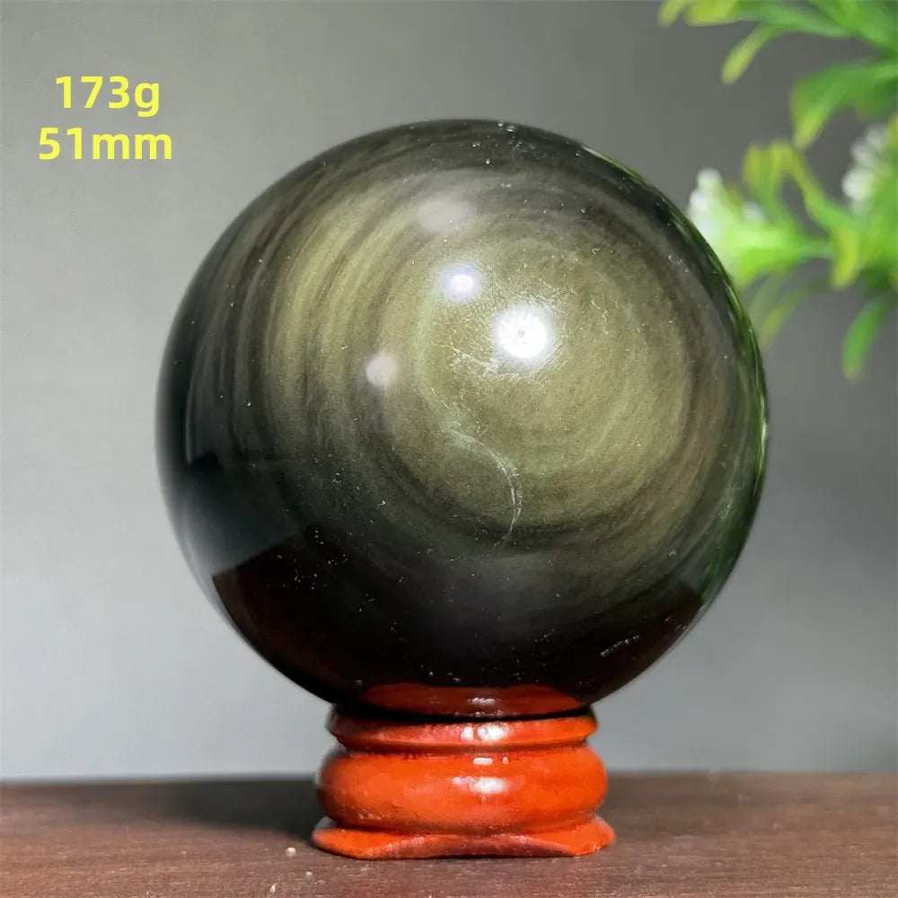 Natural Gem Rainbow Obsidian Mineral Crystal Ball Reiki Therapy Witchcraft Meditation Altar Divination Home Decoration Gift