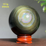 Natural Gem Rainbow Obsidian Mineral Crystal Ball Reiki Therapy Witchcraft Meditation Altar Divination Home Decoration Gift