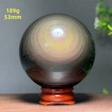 Natural Gem Rainbow Obsidian Mineral Crystal Ball Reiki Therapy Witchcraft Meditation Altar Divination Home Decoration Gift