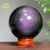 Natural Gem Rainbow Obsidian Mineral Crystal Ball Reiki Therapy Witchcraft Meditation Altar Divination Home Decoration Gift