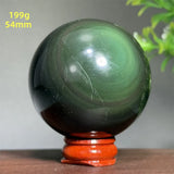 Natural Gem Rainbow Obsidian Mineral Crystal Ball Reiki Therapy Witchcraft Meditation Altar Divination Home Decoration Gift