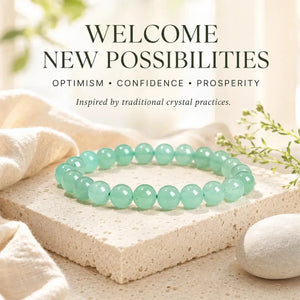 Natural Green Aventurine Stone Bracelet, Gemstone Stretch Bead Bracelet for Women and Men