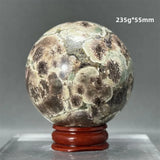 Natural Green Cherry Blossom Agate Crystal Quartz Ball Healing Aura Witchcraft Meditation Spiritual Energy Home Decoration