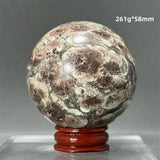 Natural Green Cherry Blossom Agate Crystal Quartz Ball Healing Aura Witchcraft Meditation Spiritual Energy Home Decoration