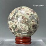 Natural Green Cherry Blossom Agate Crystal Quartz Ball Healing Aura Witchcraft Meditation Spiritual Energy Home Decoration