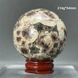 Natural Green Cherry Blossom Agate Crystal Quartz Ball Healing Aura Witchcraft Meditation Spiritual Energy Home Decoration