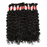 Natural Human Braiding Hair 26 28 Inch Deep Water Wave Bulk Human Hair for Boho Braids No Weft 16A Virgin Curly Hair Extensions
