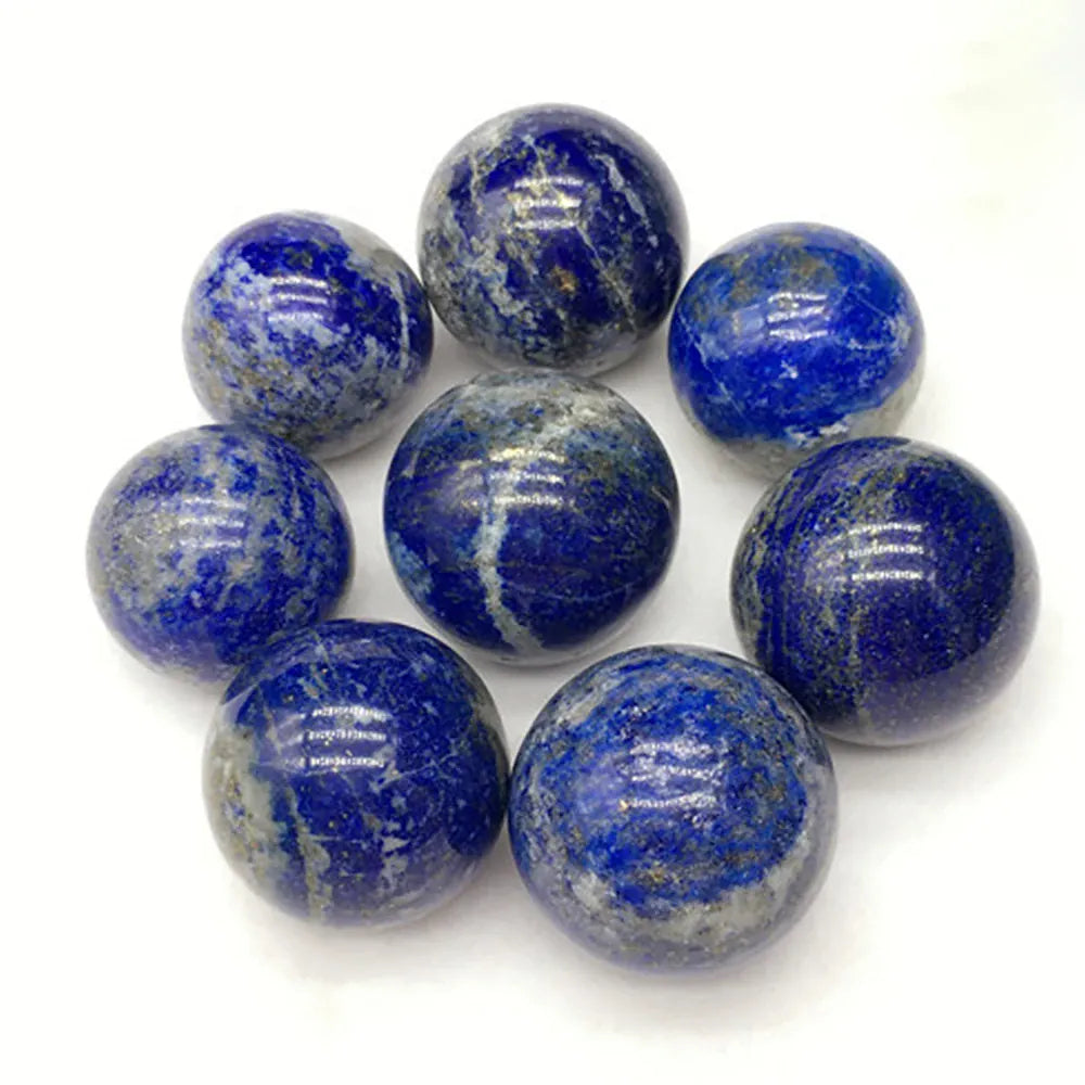 Natural Lapis Lazuli Crystal Ball Quartz Spheres Polished Stone Reiki Healing Desktop Room Decor Souvenirs Ore Ball Crafts 4-7CM