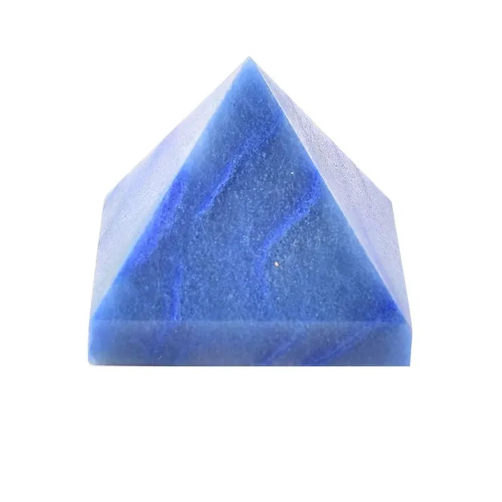 Natural Lapis Lazuli Pyramid Crystal stones Chafen Quartz Wand Healing Home Decoration Accessories  30mm