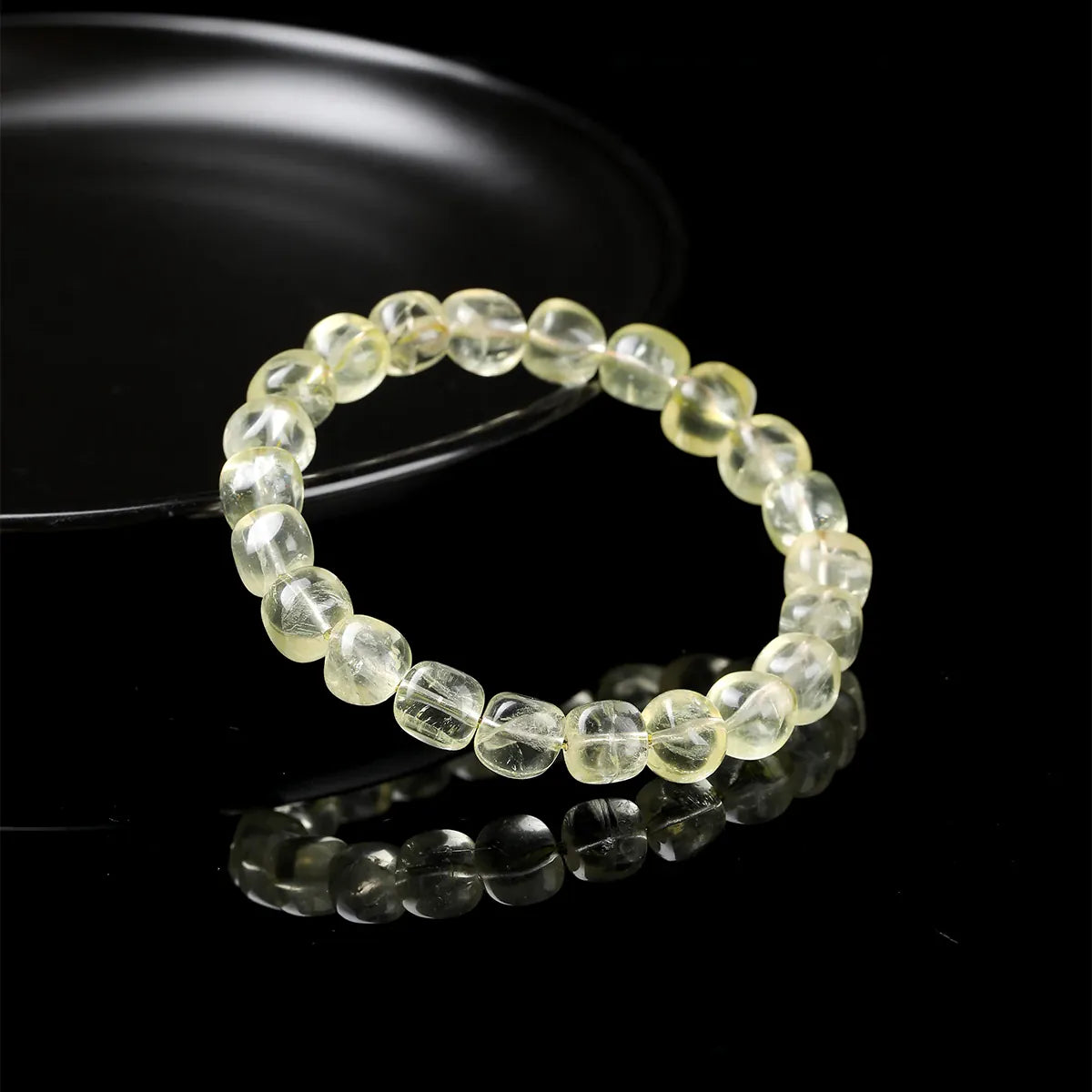 Natural Lemon Citrine Yellow Crystal Sugar Cube Bead Bracelet Healing Wealth Crystal Luxlury Jewelry for Women