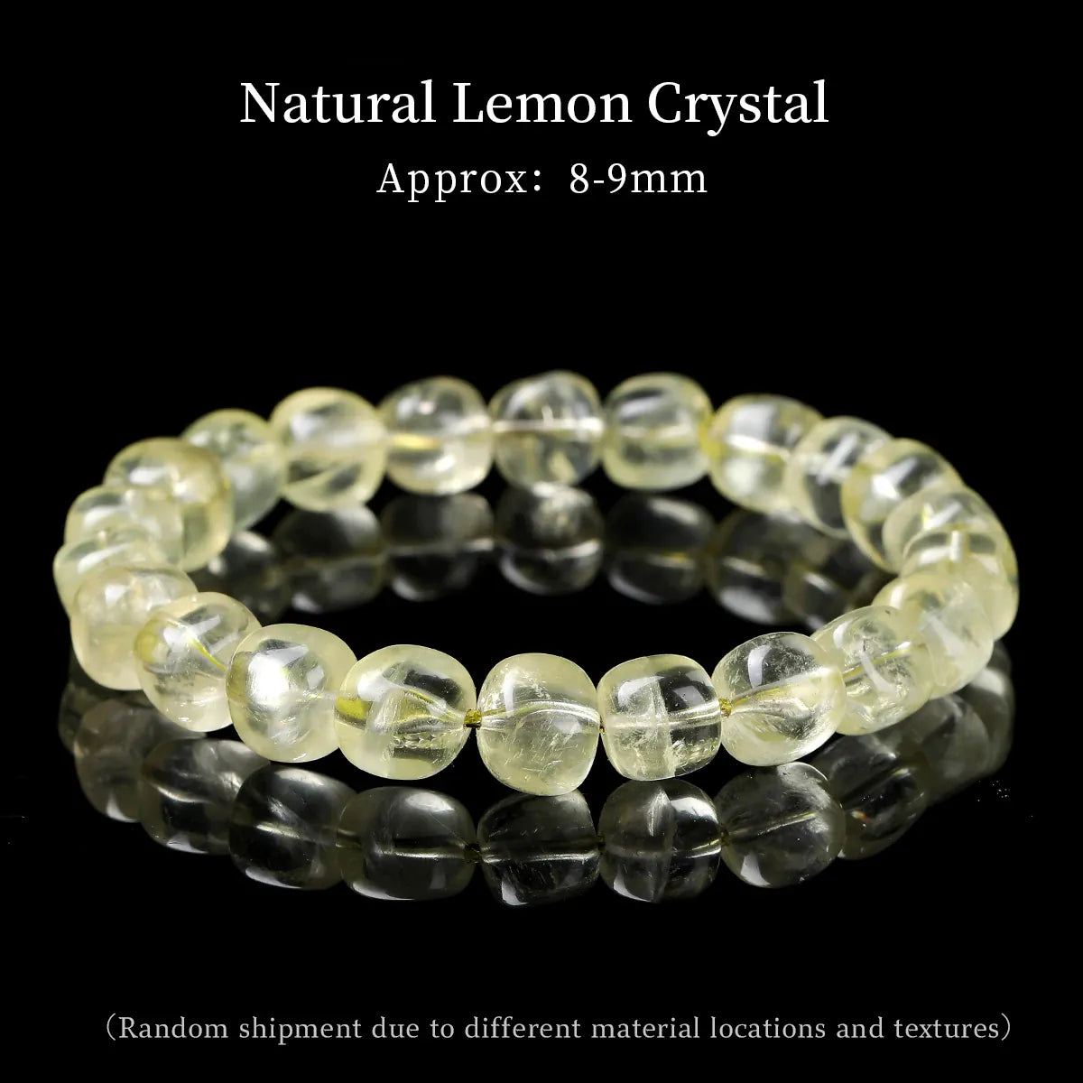 Natural Lemon Citrine Yellow Crystal Sugar Cube Bead Bracelet Healing Wealth Crystal Luxlury Jewelry for Women