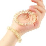 Natural Lemon Citrine Yellow Crystal Sugar Cube Bead Bracelet Healing Wealth Crystal Luxlury Jewelry for Women