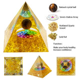 Natural ore resin pyramid Crystal Reiki Healing Feng Shui Divination table piece crystal stone tower decorative gift