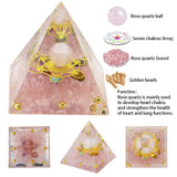 Natural ore resin pyramid Crystal Reiki Healing Feng Shui Divination table piece crystal stone tower decorative gift