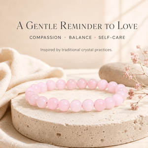 Natural Pink Quartz Stone Bracelet, Gemstone Stretch Bead Bracelet for Women and Men