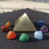 Natural Pyrite Gemstone Pyramid Wealth and Protection Crystal Premium Decorative Stone Home Decor Gift Desktop Decoration