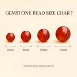 Natural Red Carnelian Stone Bracelet Gemstone Stretch Bead Bracelet for Women and Men