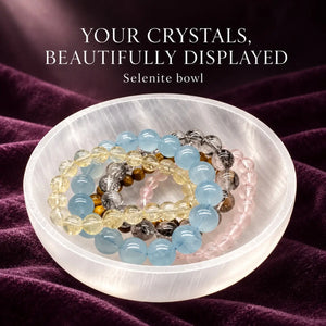 Natural Selenite Bowl for Crystal Purification & Recharging Station